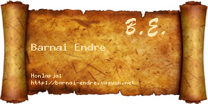 Barnai Endre névjegykártya
